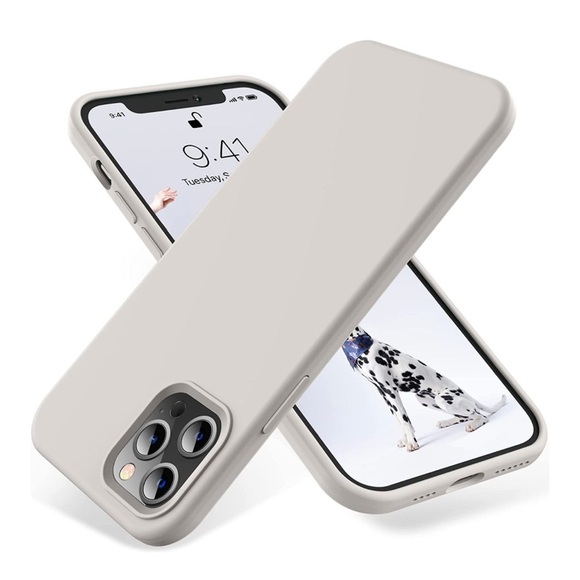 iPhone 12 Pro Max Silicone Phone Case, Stone - Picture 5 of 14